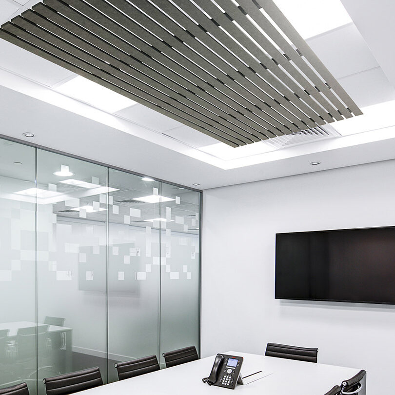 Slat Linear System installed in conference room